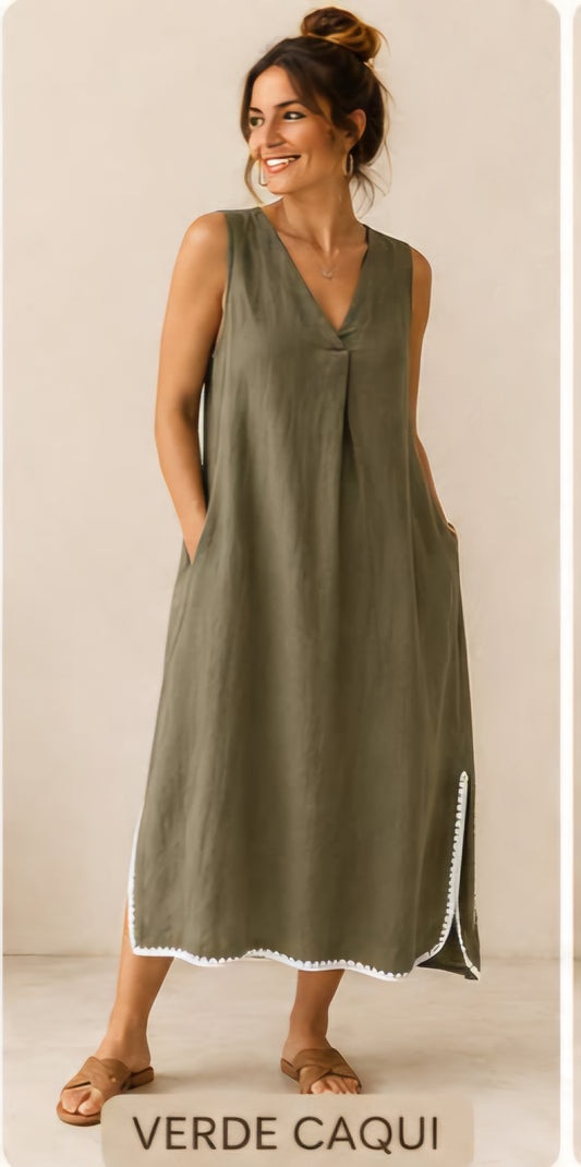 Vestido midi Holgado