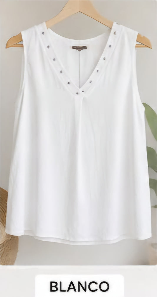 Camiseta perlada pico
