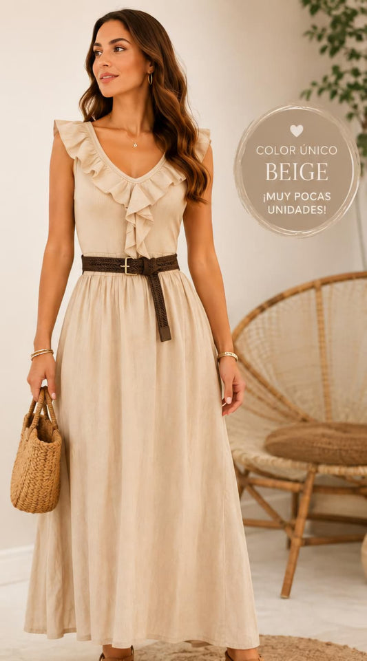 Vestido canale volantes