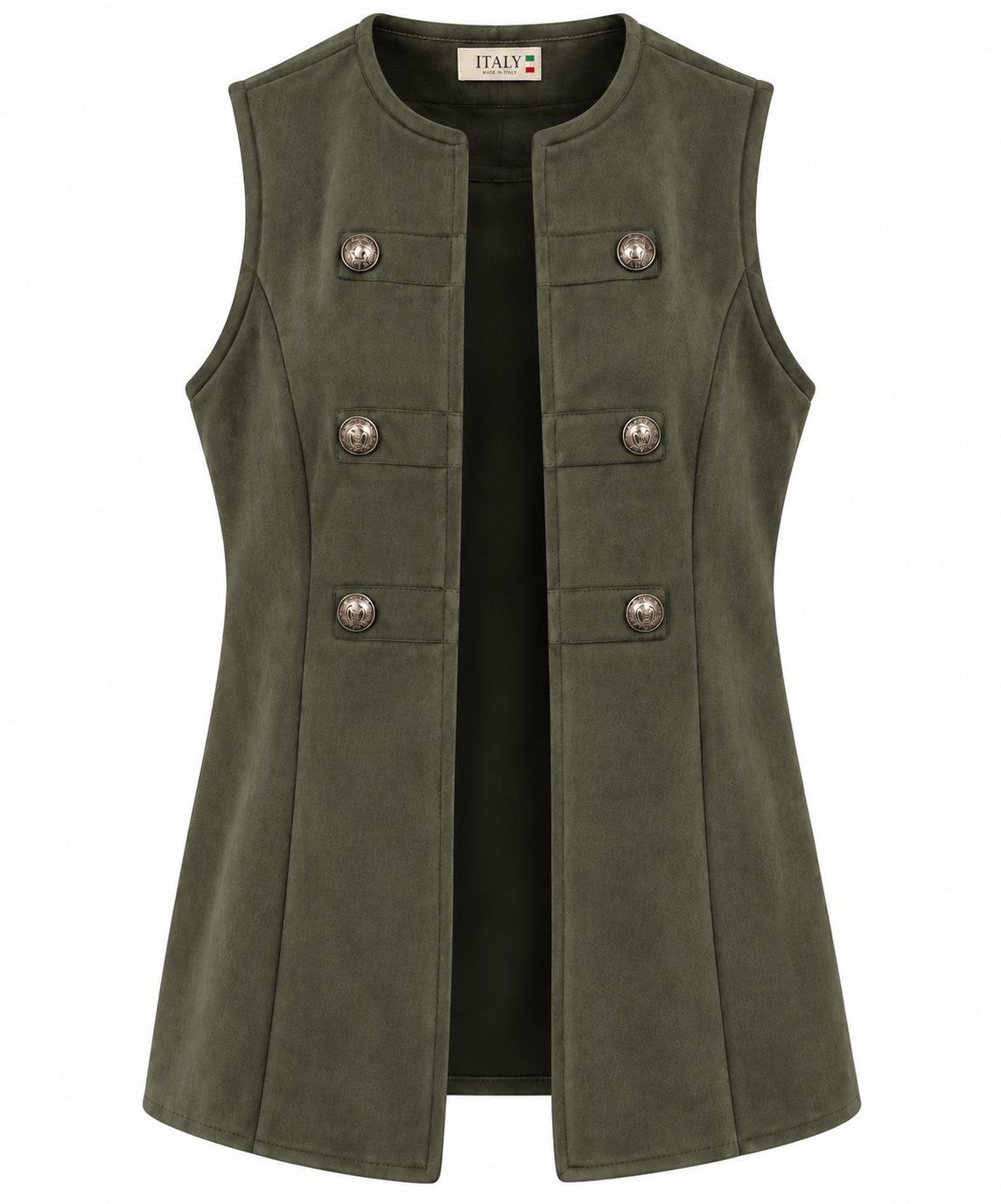 Chaleco largo verde referencia 26905