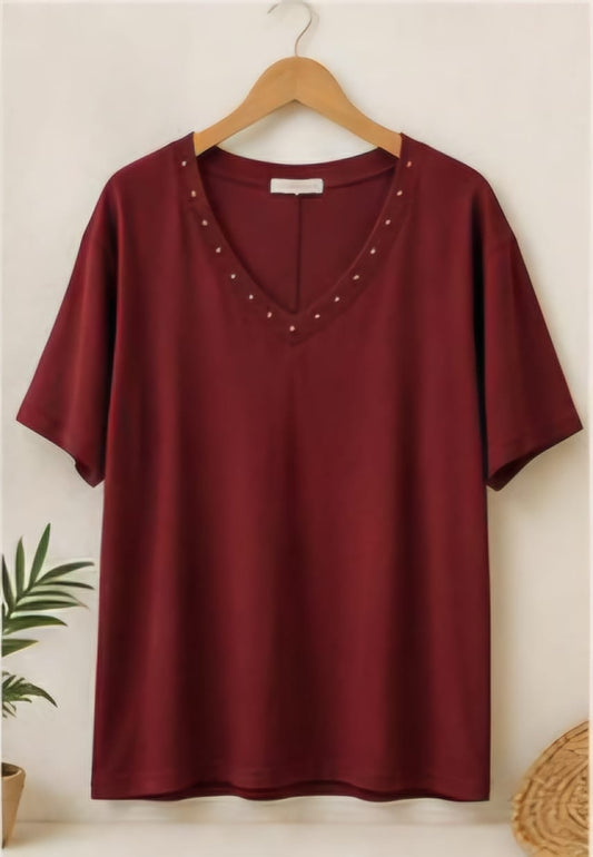 Camiseta algodon con tachas