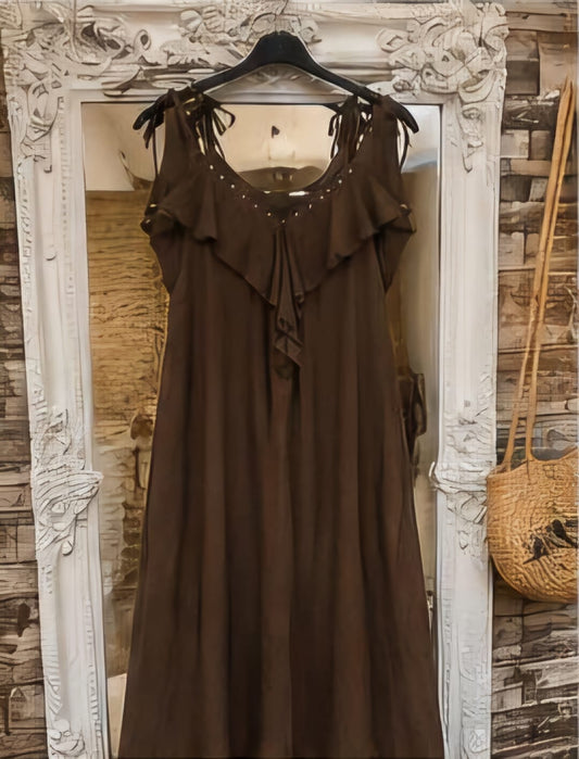 Vestido volante tachuela