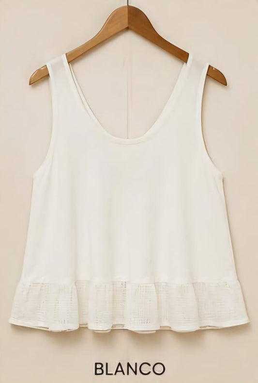 Blusa tirante detalla calado