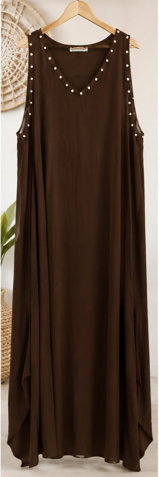Vestido perla pico
