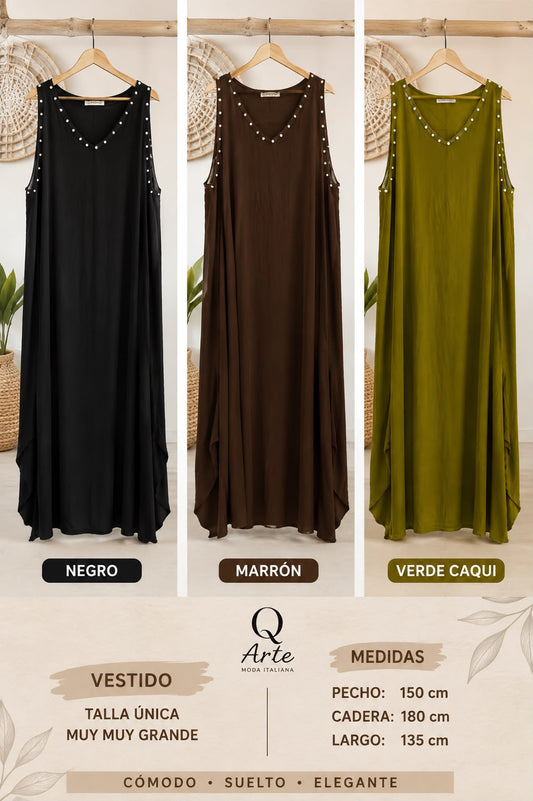 Vestido perla pico
