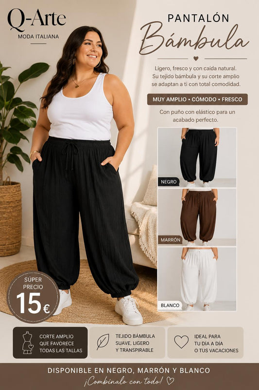 Pantalón de Bambula con Puño