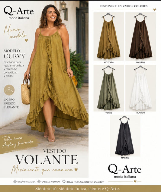 Vestido volantes