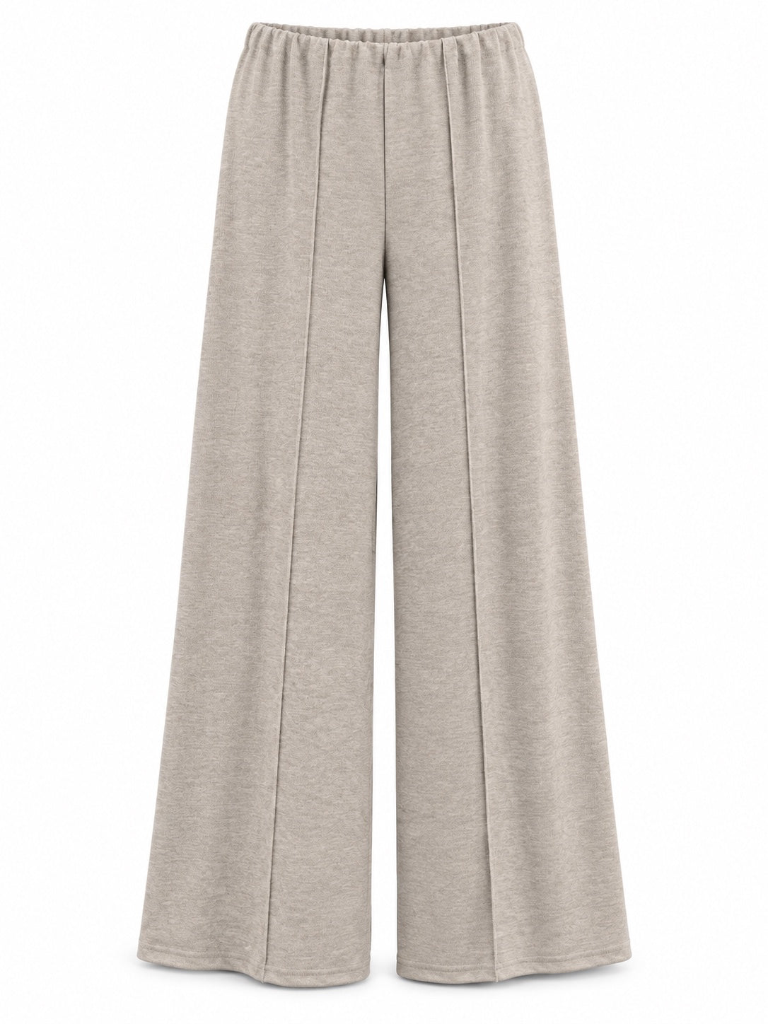 Pantalón de punto ancho beige - Ref. 1613