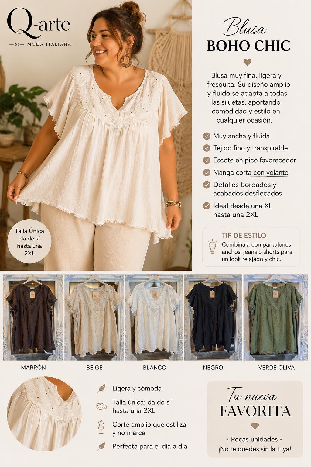 Blusa cuello pico