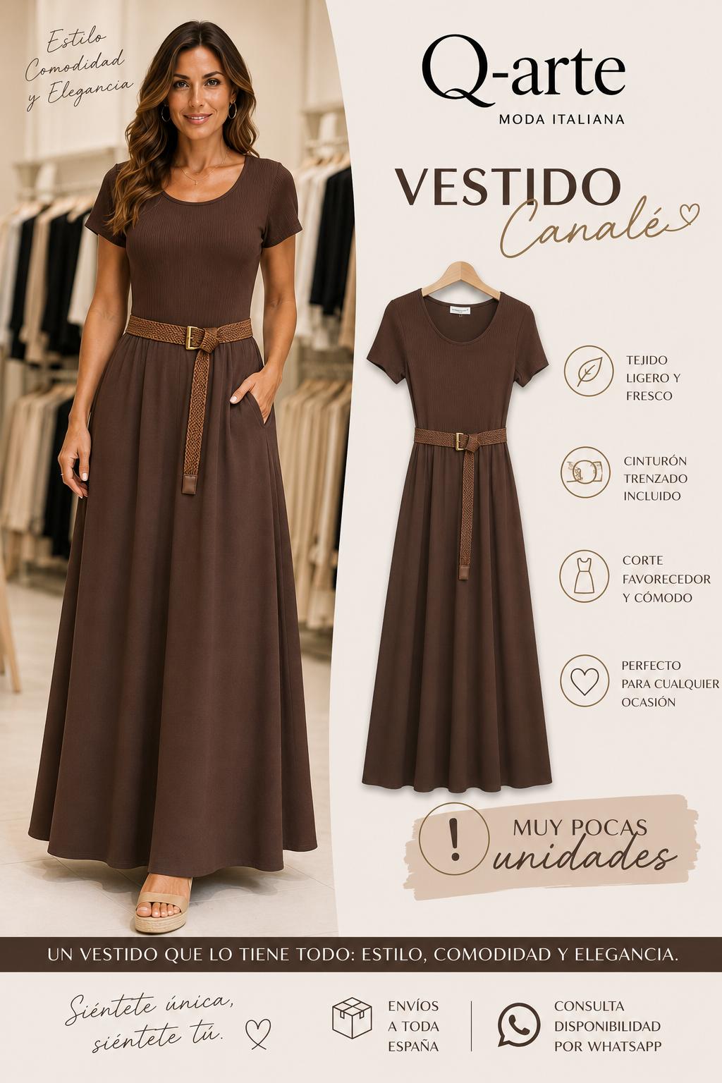 Vestido canale bolsillos
